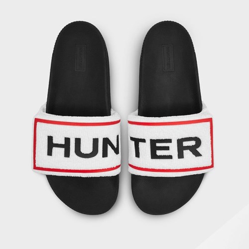 Hunter Original Terry Towelling Logo Adjustable Slides (W934T) Ireland